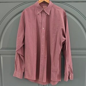 Brooks Brothers Burgundy Checkered Casual Shirt